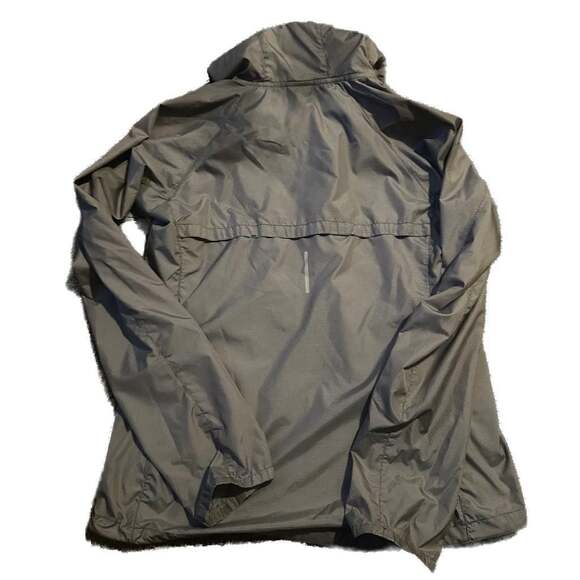 Nike Men's Medium Lightweight Windbreaker Jacket Gray Reflective Hood - Picture 9 of 9